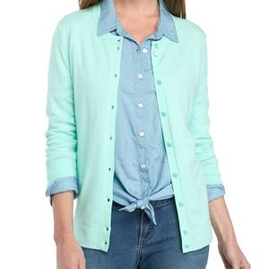 Crown & Ivy Mint Cielo Core Cardigan